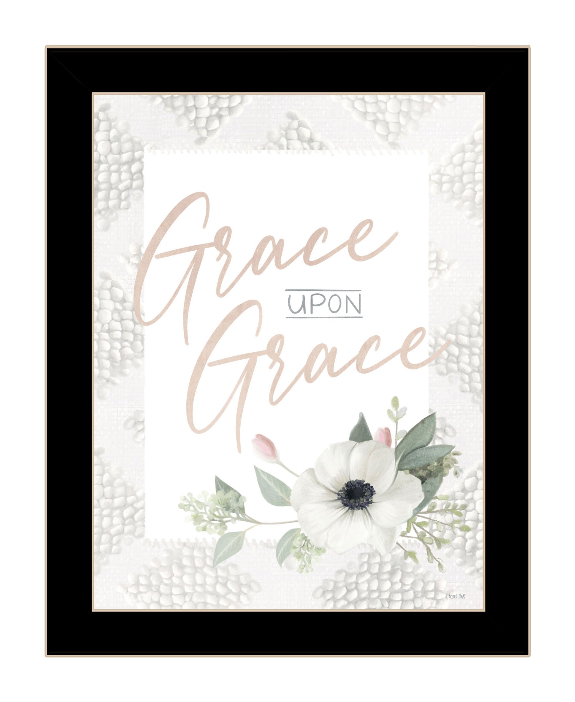 Grace Upon Grace Black Framed Print Wall Art-1